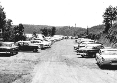 cars in the parking lot years ago